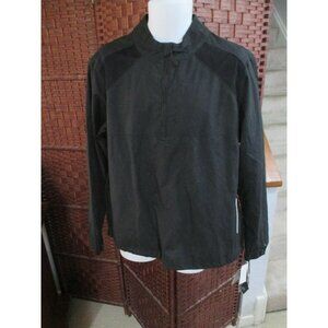 NWT WP Golf Jacket 1/4 Zip Black Water Resistant Wind Resistant Windbreaker LRG